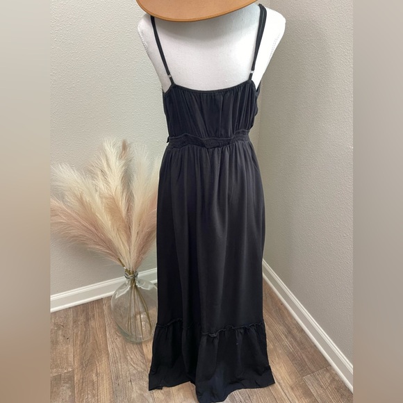 NEW Mainstrip - Black Fun Comfy Boho Vacation Destination Summer Maxi Dress - Picture 6 of 14